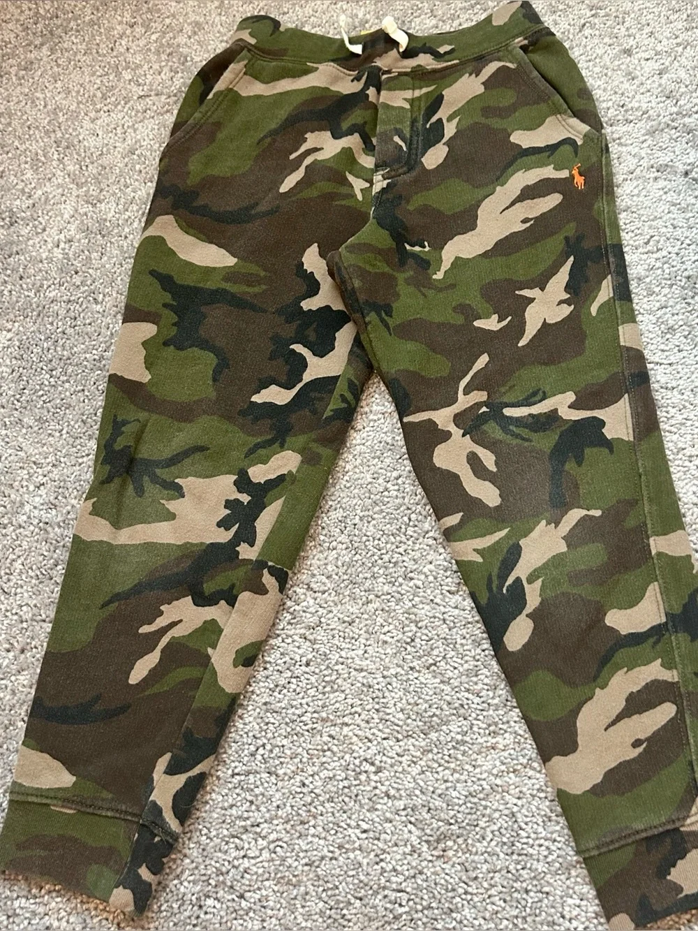 Polo Ralph Lauren‎ Kids Camo Fleece Joggers — Size 7 🐴